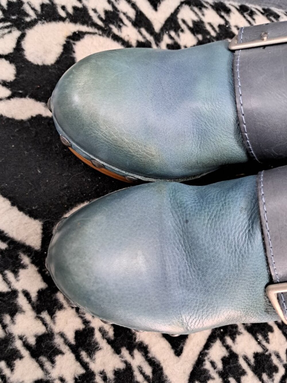 Women Free People Culver City Clogs Leather Green US size 8.5 or 9 - Picture 10 of 14